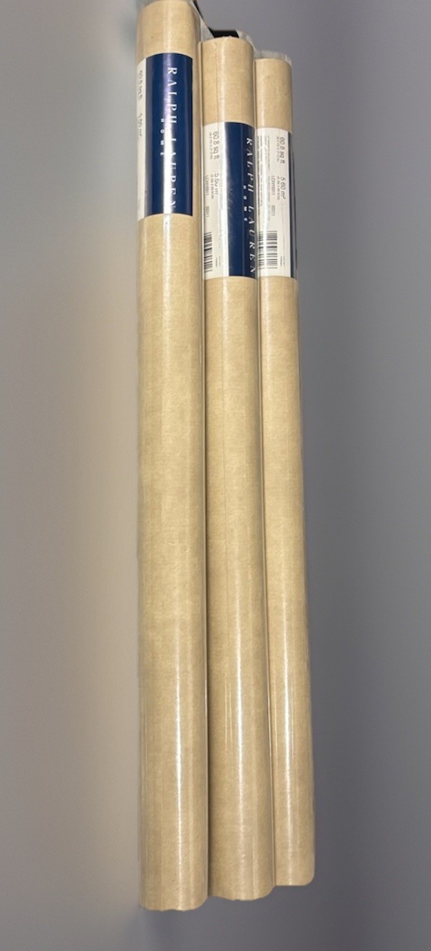 Ralph Lauren Home Solid Beige Wallpaper. 60.8 ft.² 9.0 yards x 27 in Lot of 3