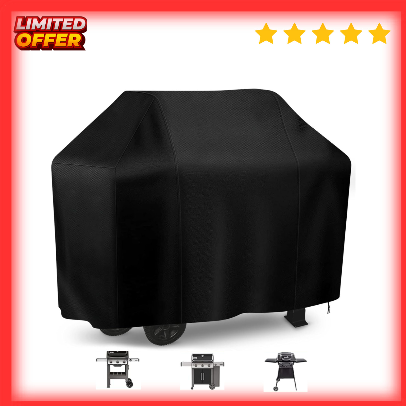 BBQ Gas Grill Cover Barbecue Waterproof Outdoor Heavy Duty UV Protection 57 Inch