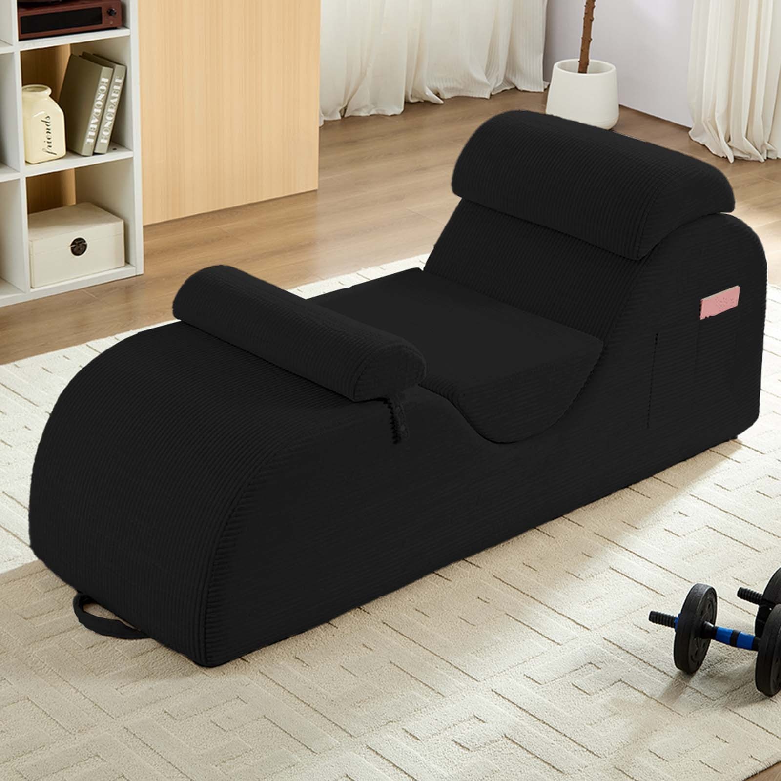 Zafly Yoga Chaise Lounge Indoor, Yoga Chaise, Ergonomic Reading Chair for Adults