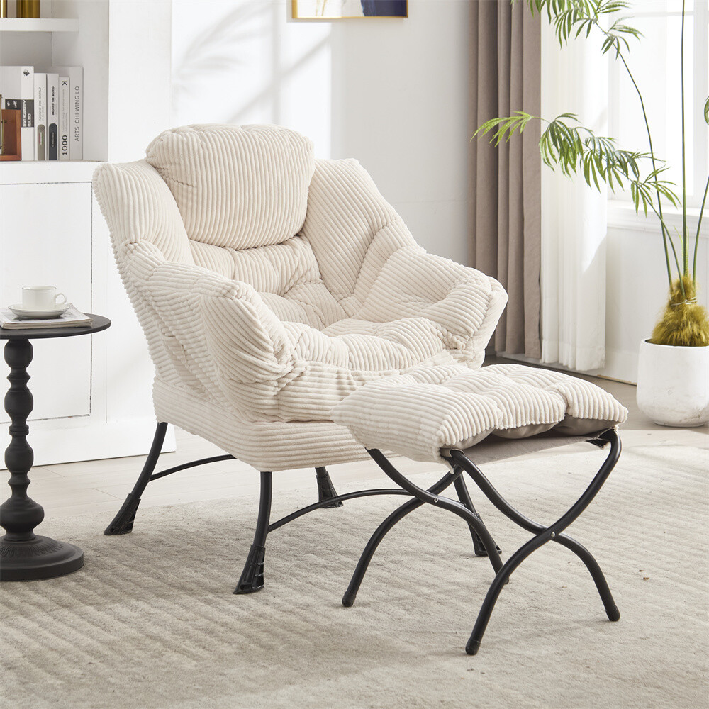 Modern Accent Chair Contemporary Lounge Leisure Upholstered Sofa Chair White