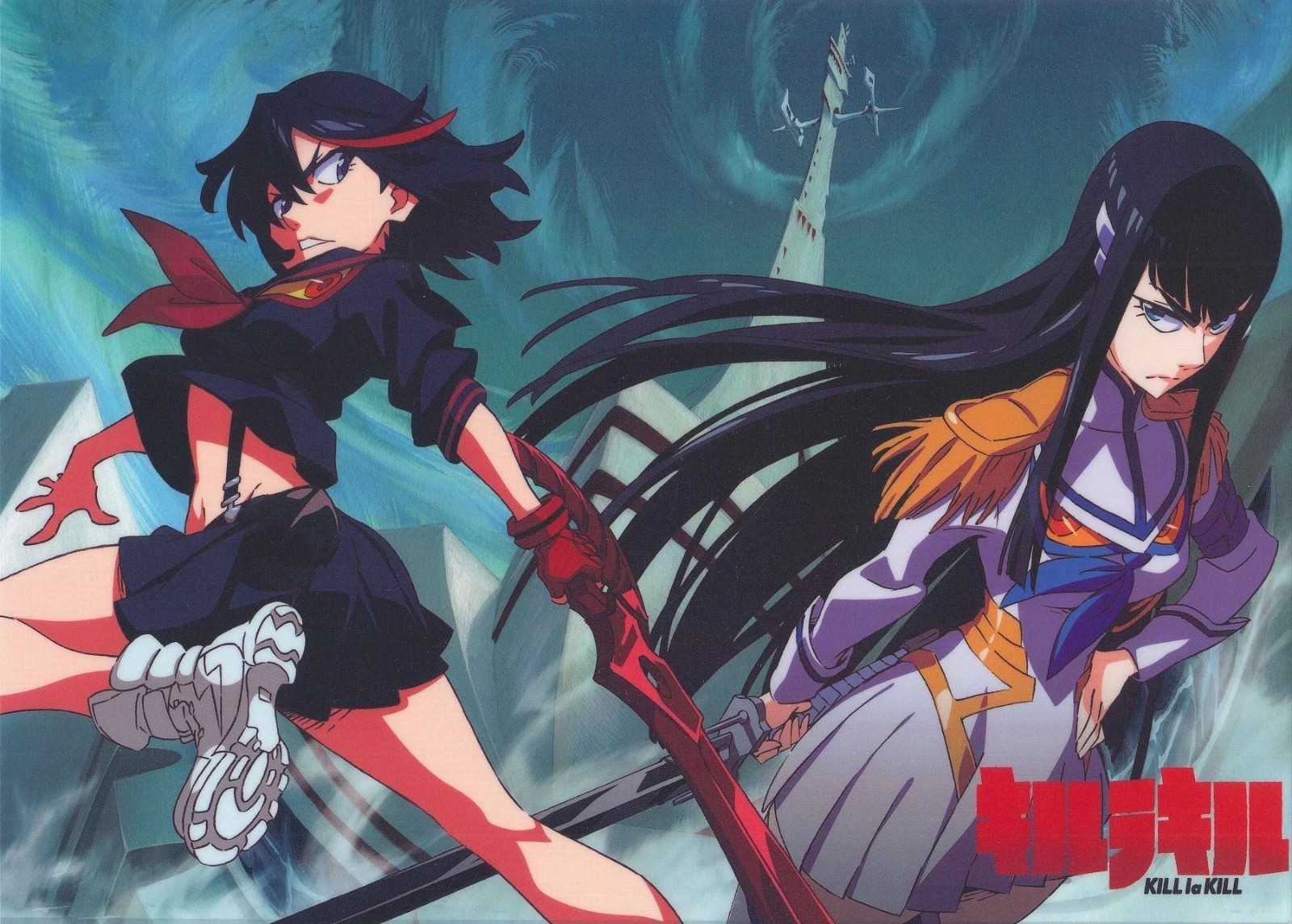 Kill La Kill Ryuko Matoi & Satsuki Kiryuin Anime Poster print 11″x17″ home decor