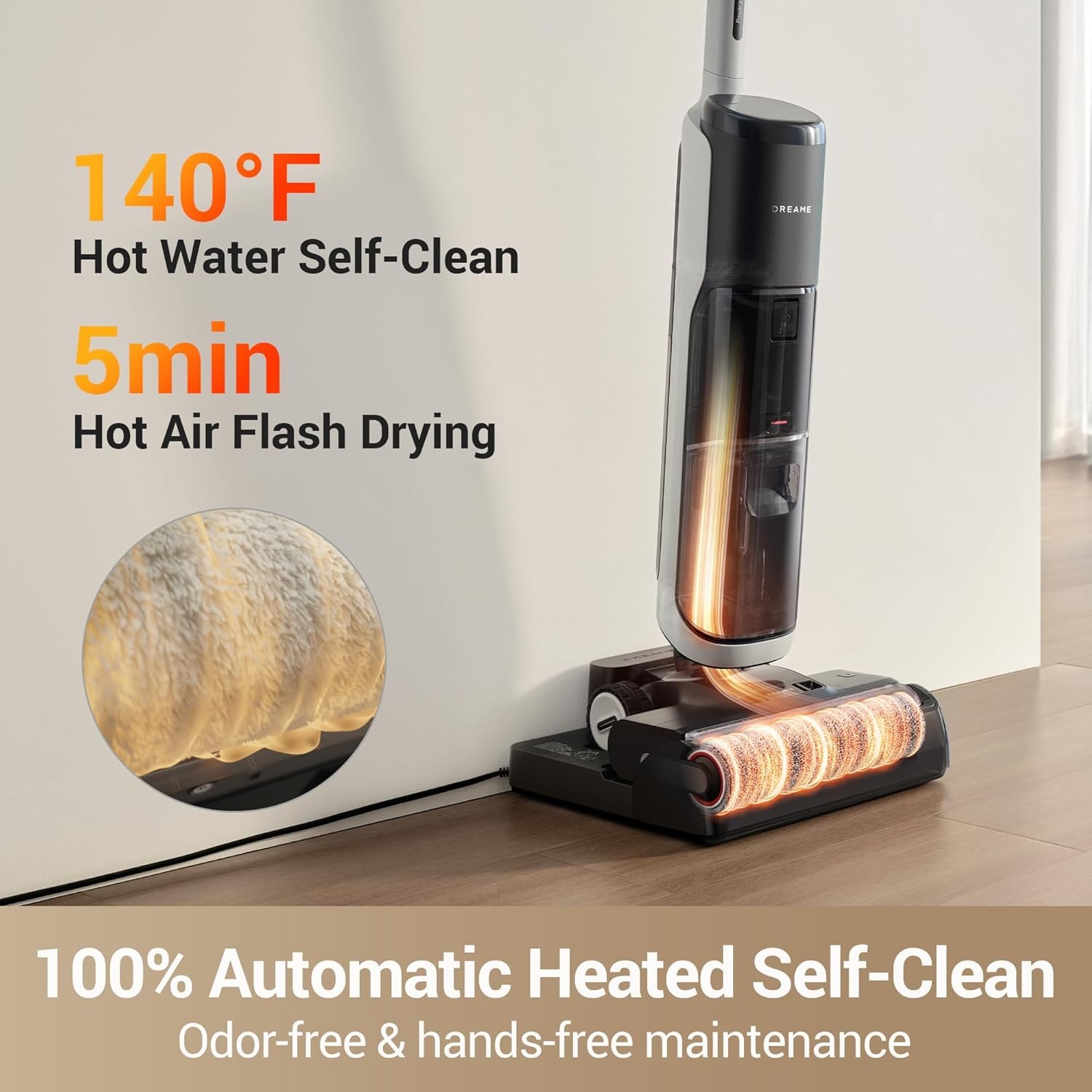 DREAME H14 Pro 180° Lie-Flat Vacuum Mop 18kPa Suction 140°F Wash & Fast Dry｜New