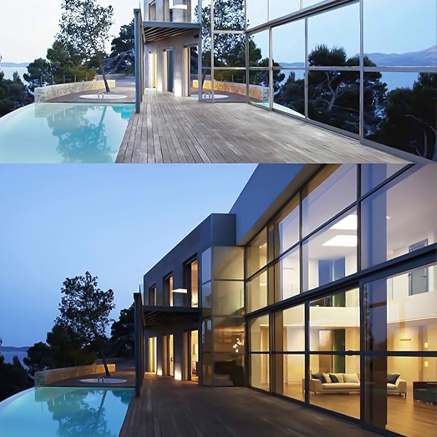 One Way Mirror Privacy Reflection Window Tint Film Reduce Heat & Energy Saver
