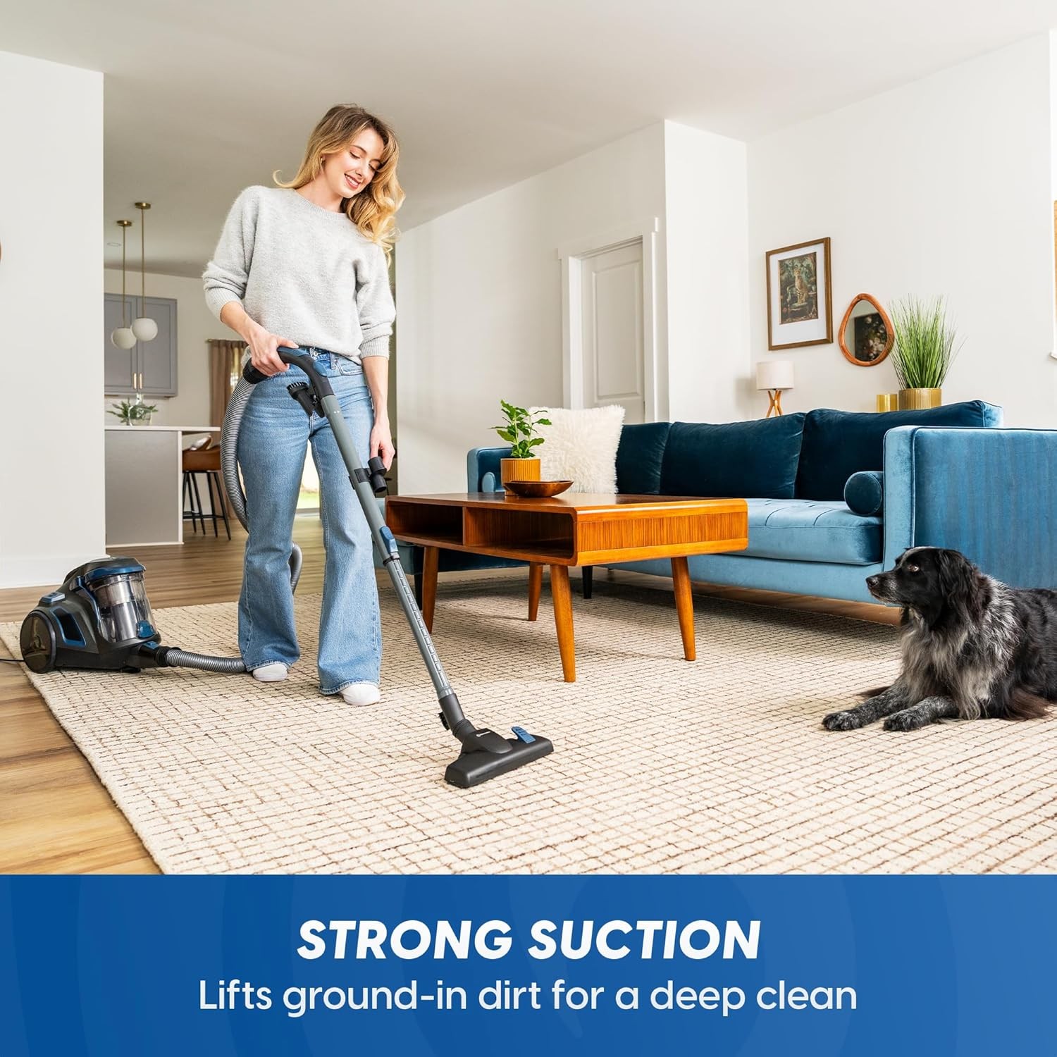 Vacmaster CC0501 Ultra Silent Bagless Canister Vacuum Powerful Cleaner