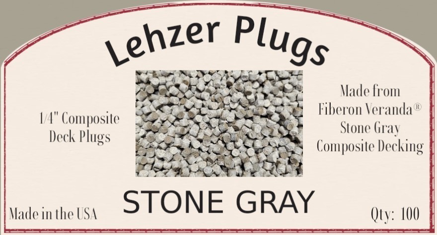 Stone Gray – 1/4″ Fiberon Veranda Stone Gray Plugs for Composite Decking