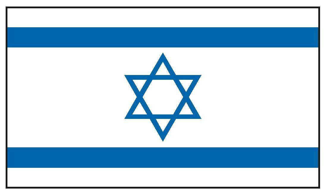 Israel International Flag Sticker Decal F238