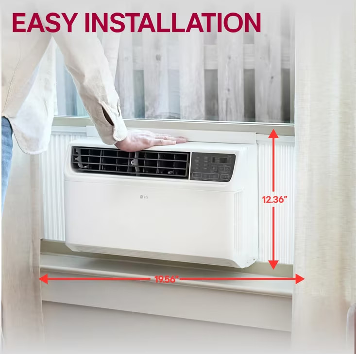 LG 8,000 BTU 350 sq. ft. Dual Inverter Window Smart Air Conditioner