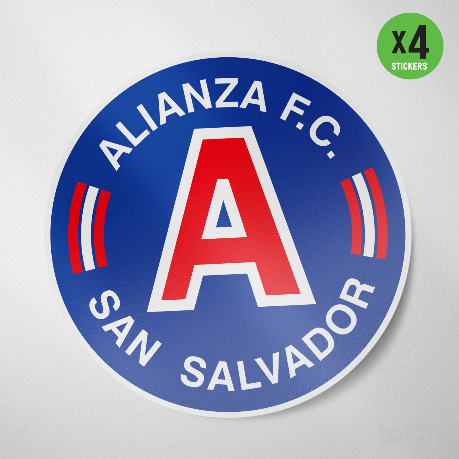 (4 Pack) Alianza FC El Salvador Vinyl Sticker Decal Calcomania San Salvador