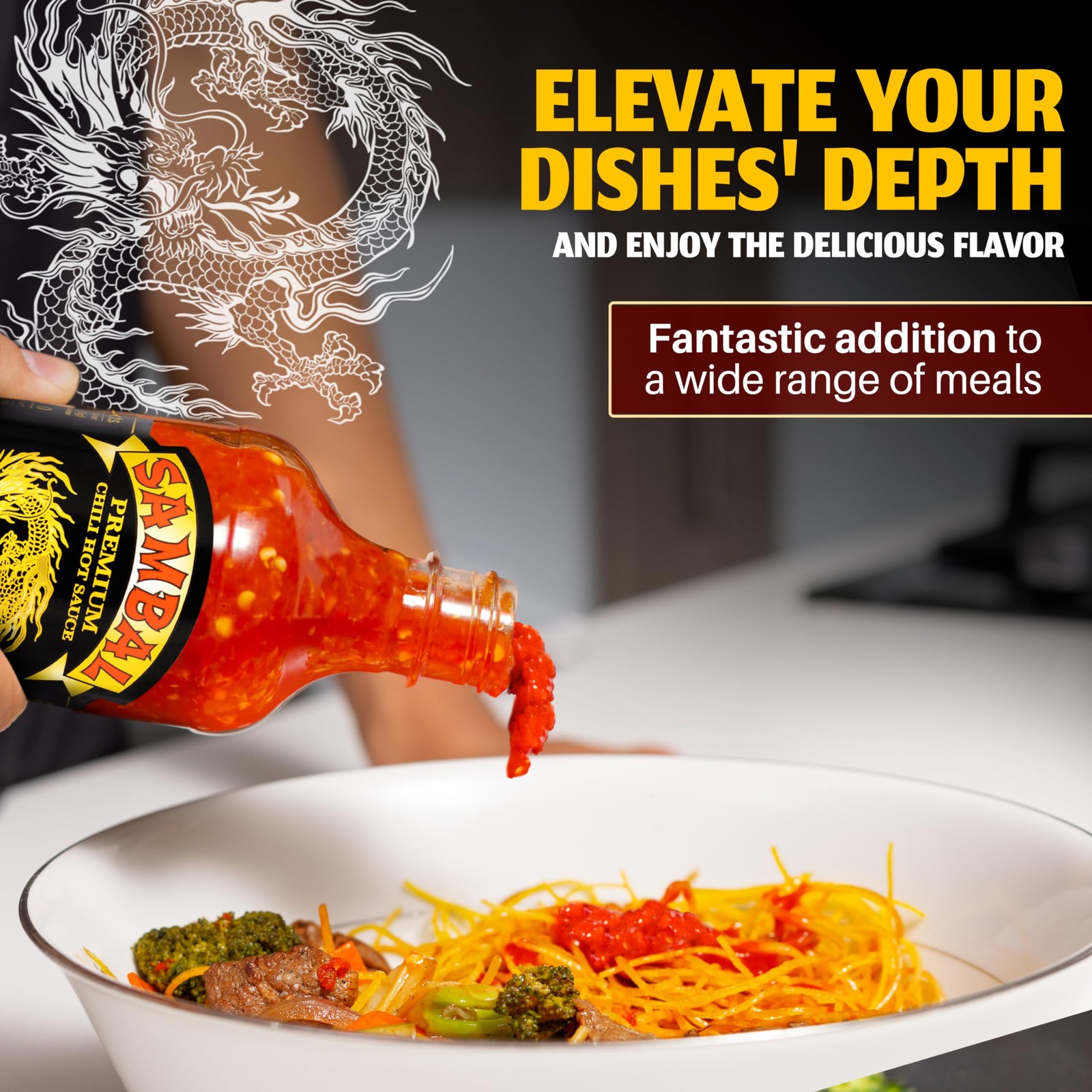 Underwood Ranches Limited Edition Dragon Sambal Sauce Hot Sauce for Eggs, Pi…