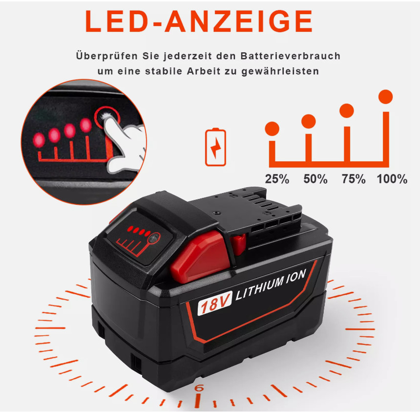 9.0Ah For Milwaukee M18 Lithium XC 18Volt Extended Capacity Battery 48-11-1860