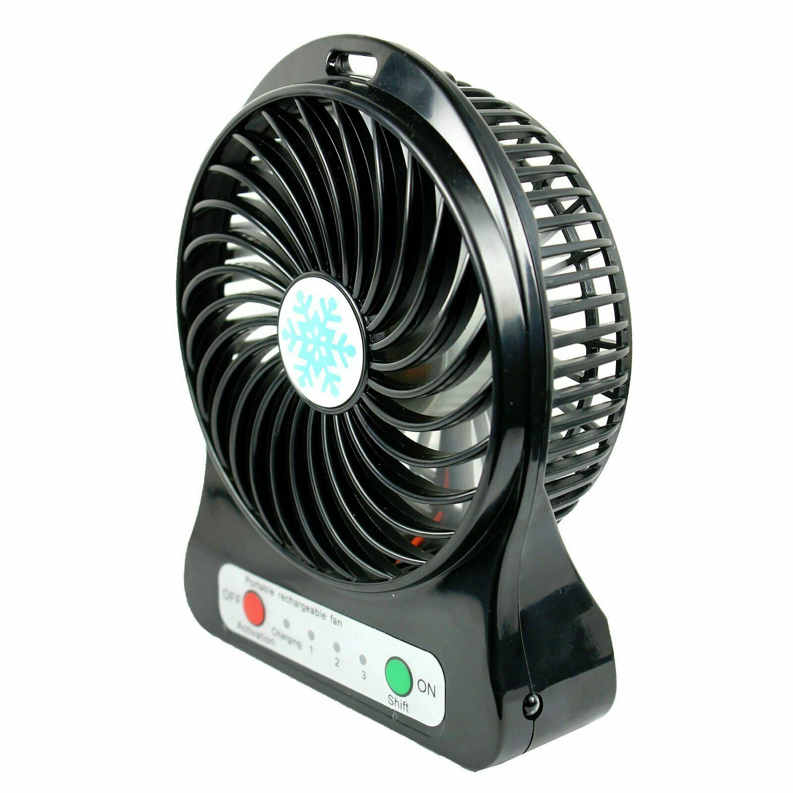 Portable Rechargeable LED Fan air Cooler Mini Operated Desk USB – 18650 Battery