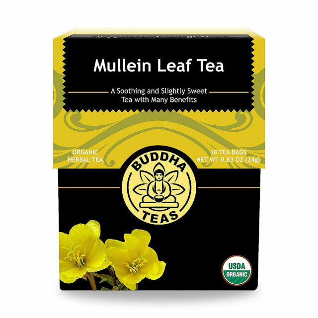Buddha Teas Organic Mullein Leaf Tea 18 Bag Kosher Caffeine Free Ship