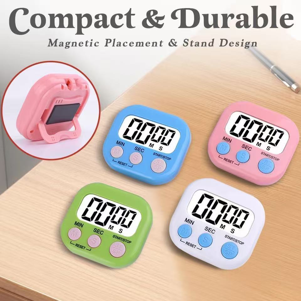 Large LCD Digital Kitchen Cooking Timer Count Down Up Clock Loud Alarm Magnetic