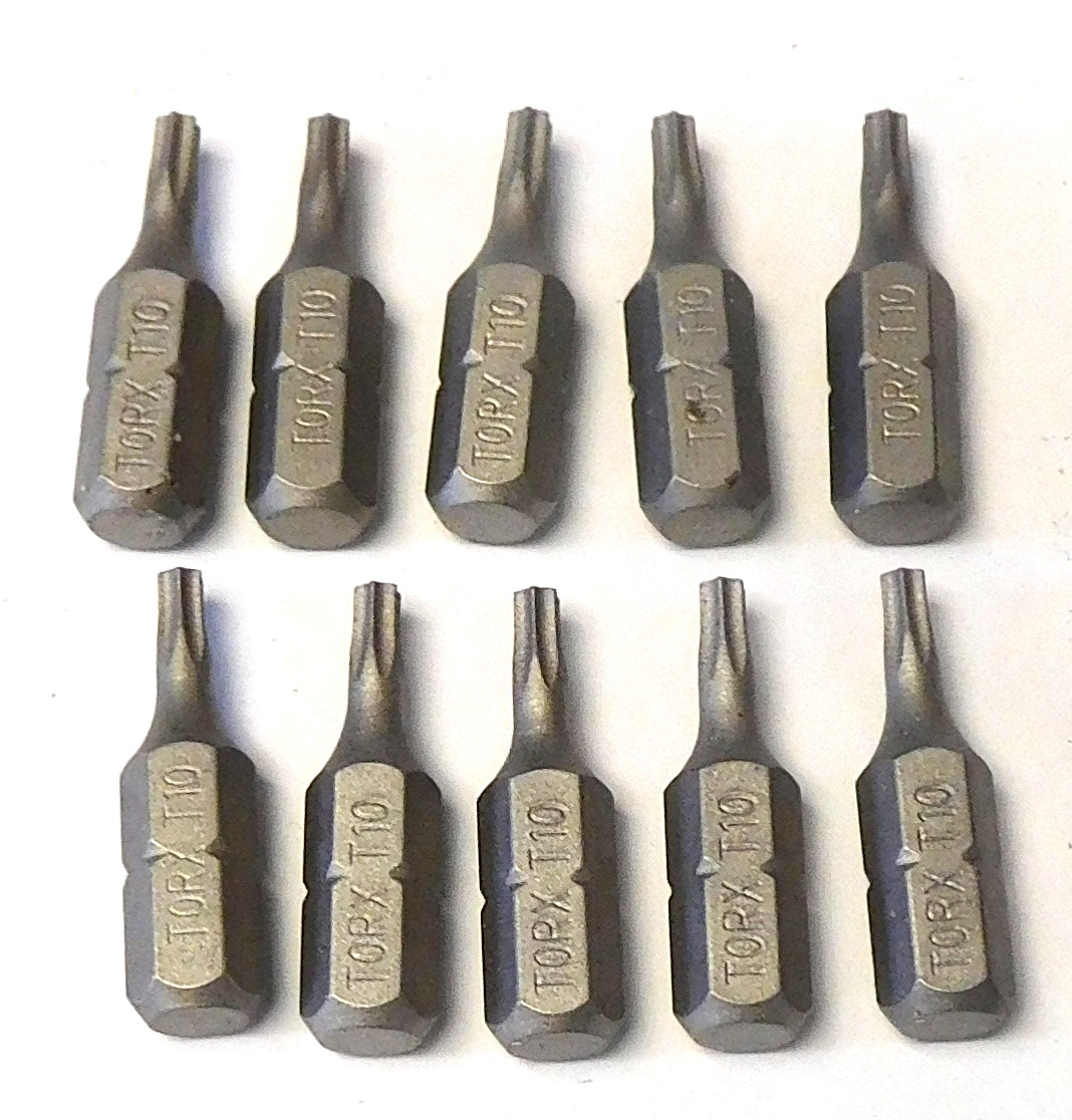 Irwin 95031HH T10 x 1″ Torx Insert Bits 10 Pack