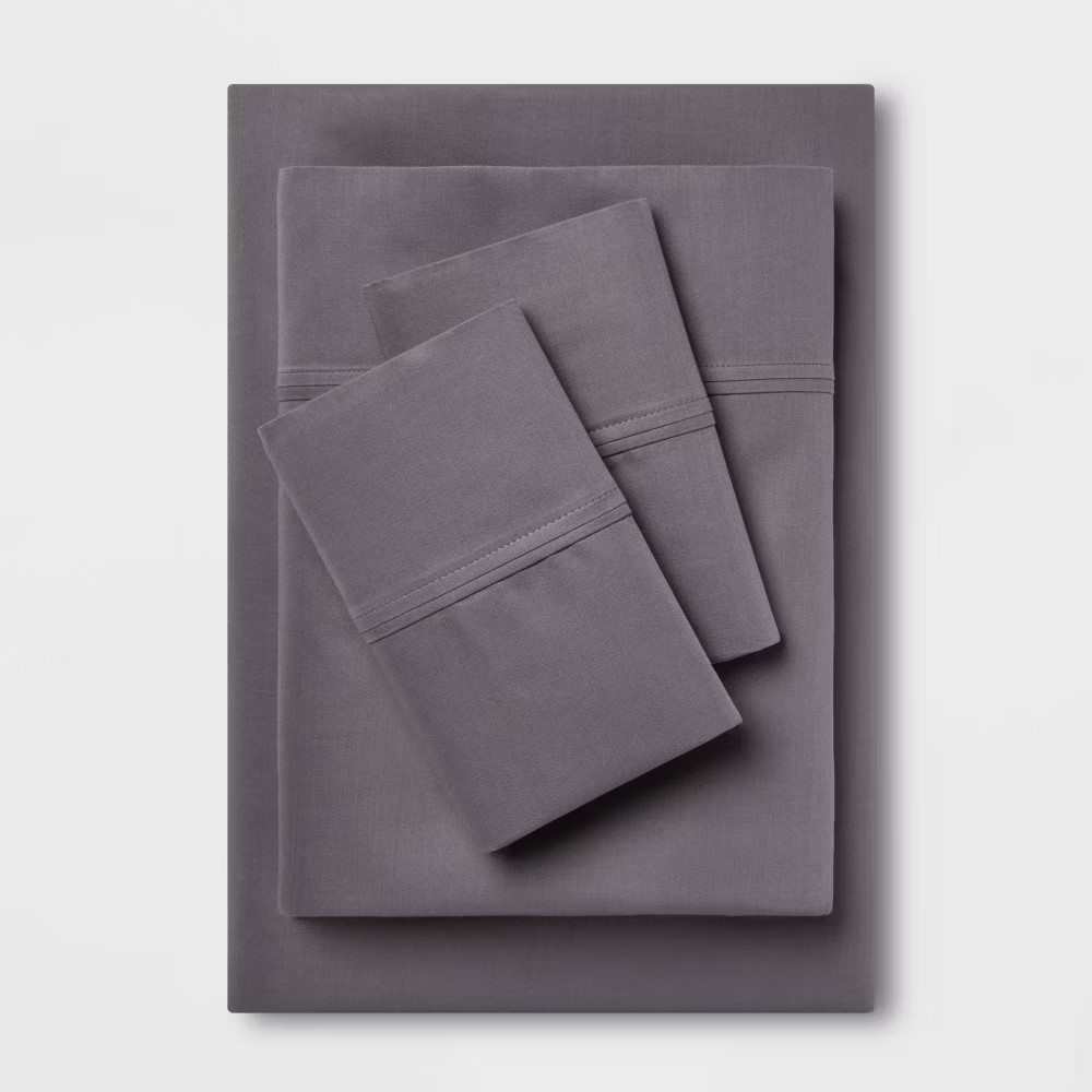 Threshold 400 Thread Count Cotton Sateen 4-Piece Sheet Set Luxurious
