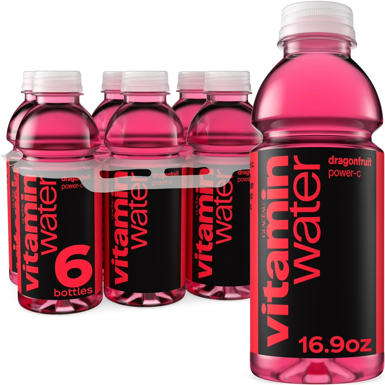 vitaminwater Power-C Dragonfruit Flavored Water Beverage, 16.9 fl oz, 6 Pack Bot