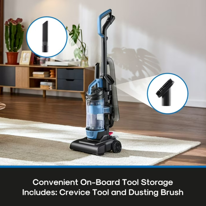 Mainstays Lightweight Bagless Upright Vacuum Cleaner with Brush and Crevice