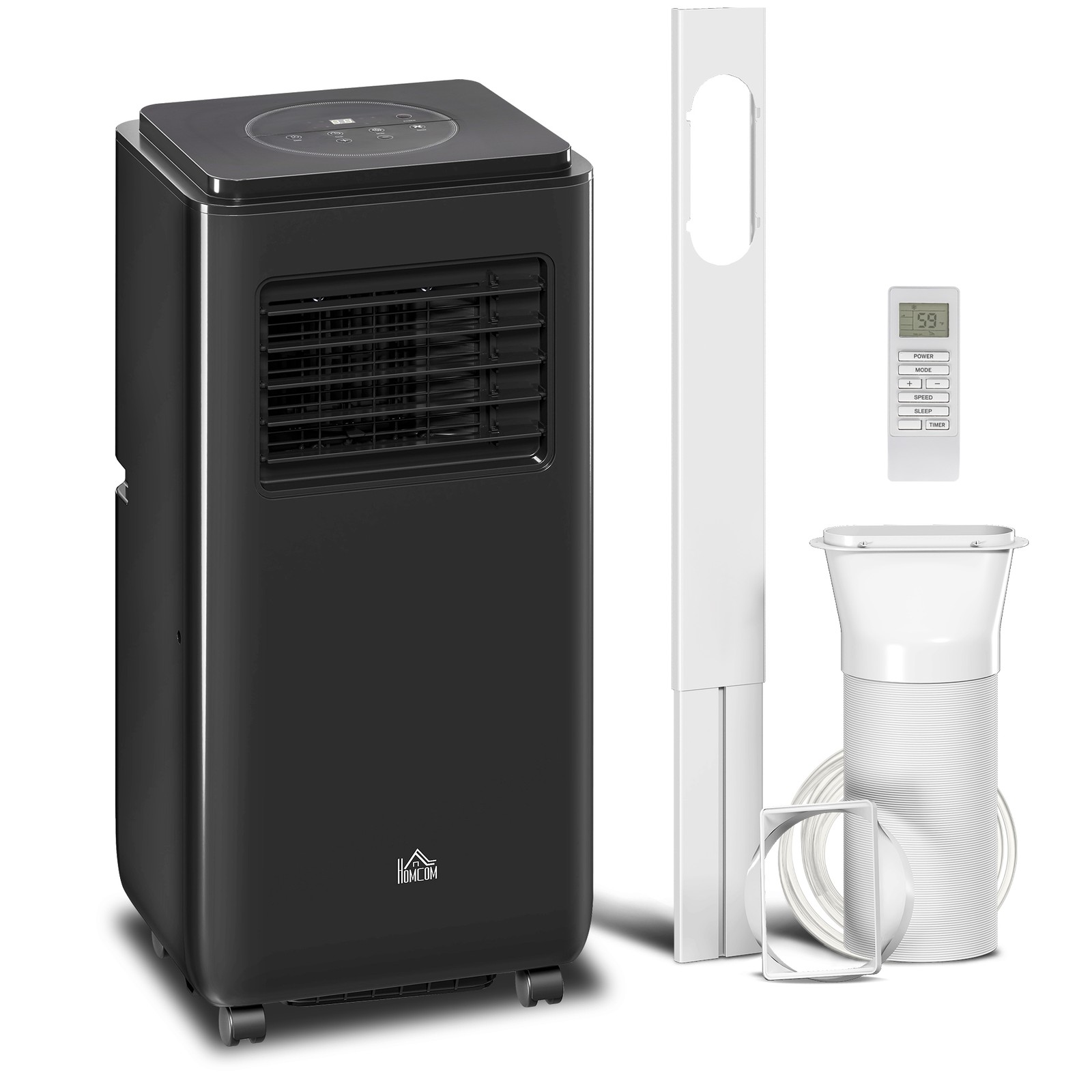 8,000 BTU Mobile Air Conditioner with Sleep Mode, Timer On/off, Black
