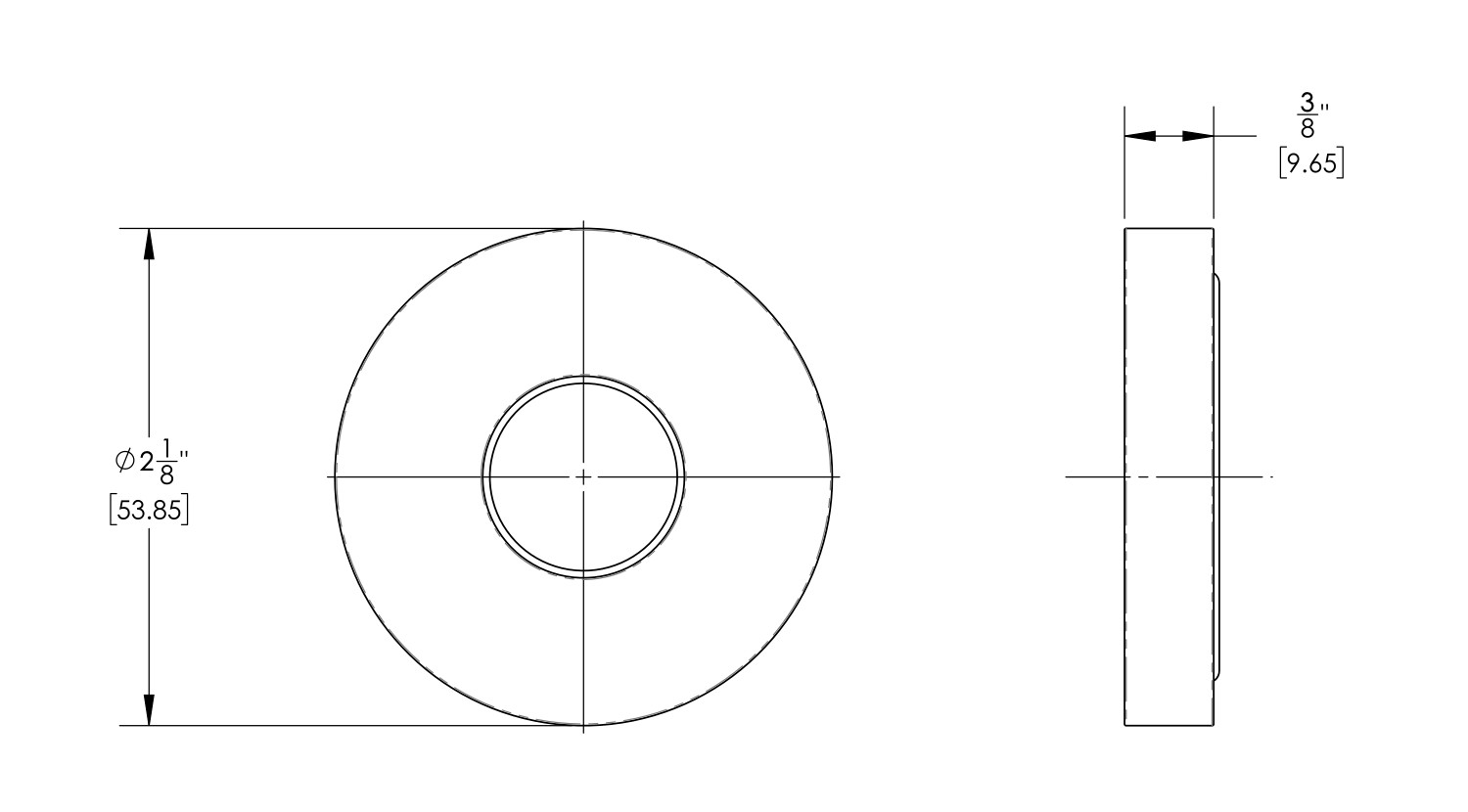 Phylrich 3-700/040 Contemporary Round Flange in Matte Black