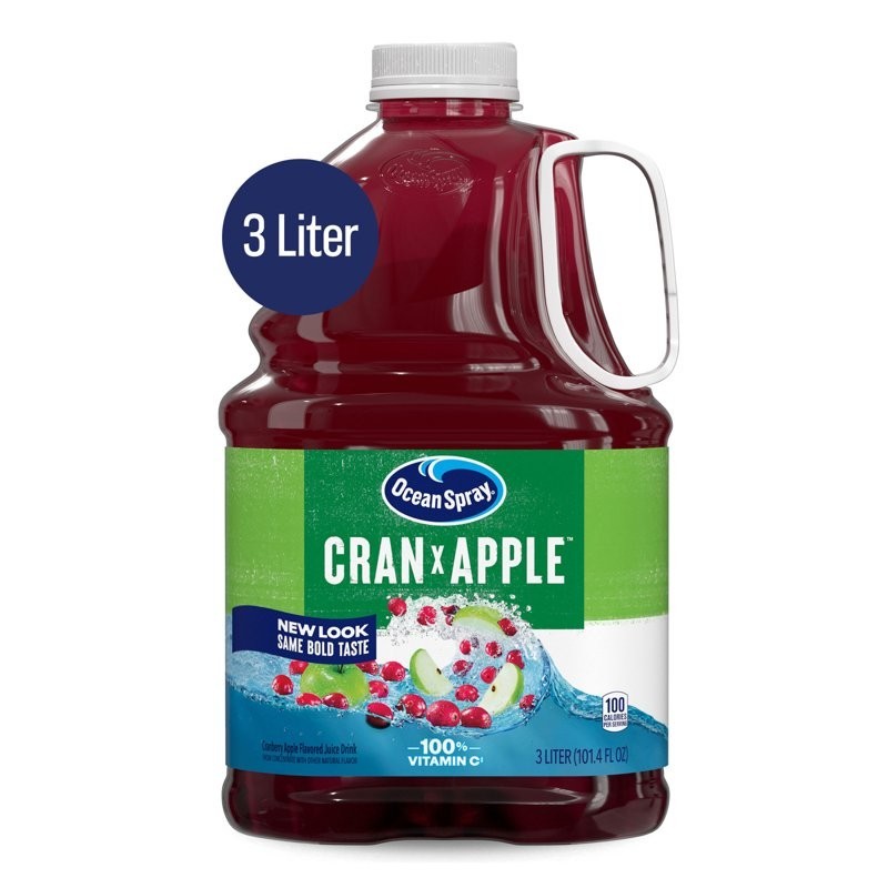 Ocean Spray Cran-Apple Cranberry Apple Juice Drink, 101.4 Fl Oz Bottle Pack of 1