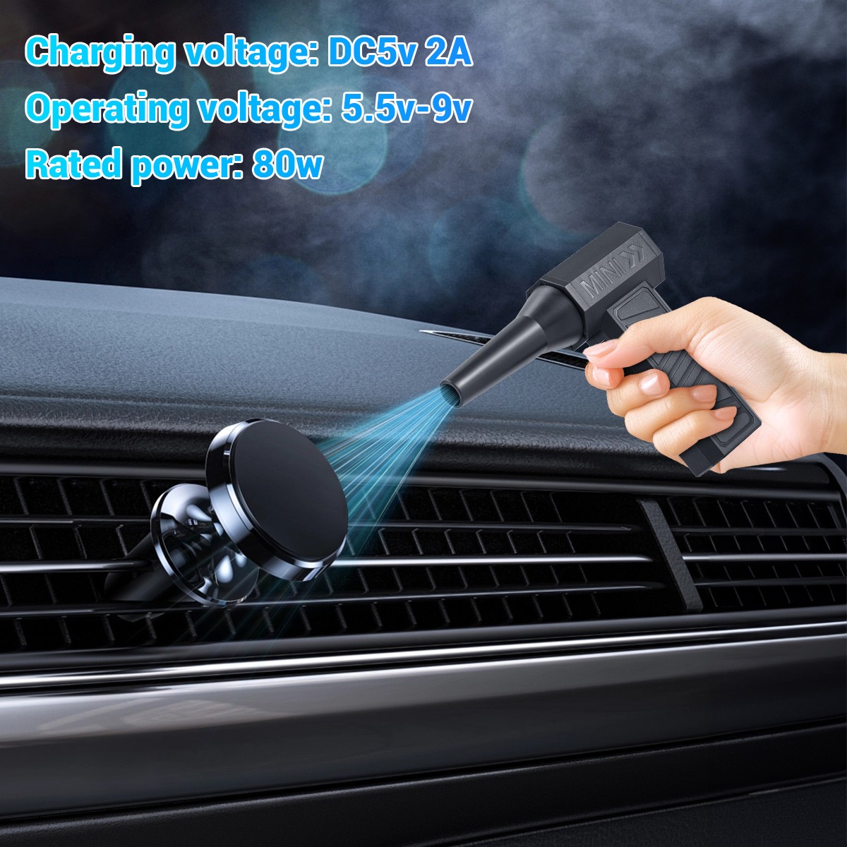 130,000RPM Electric Air Duster Turbo Fan Rechargeable Cordless Jet Dry Blower