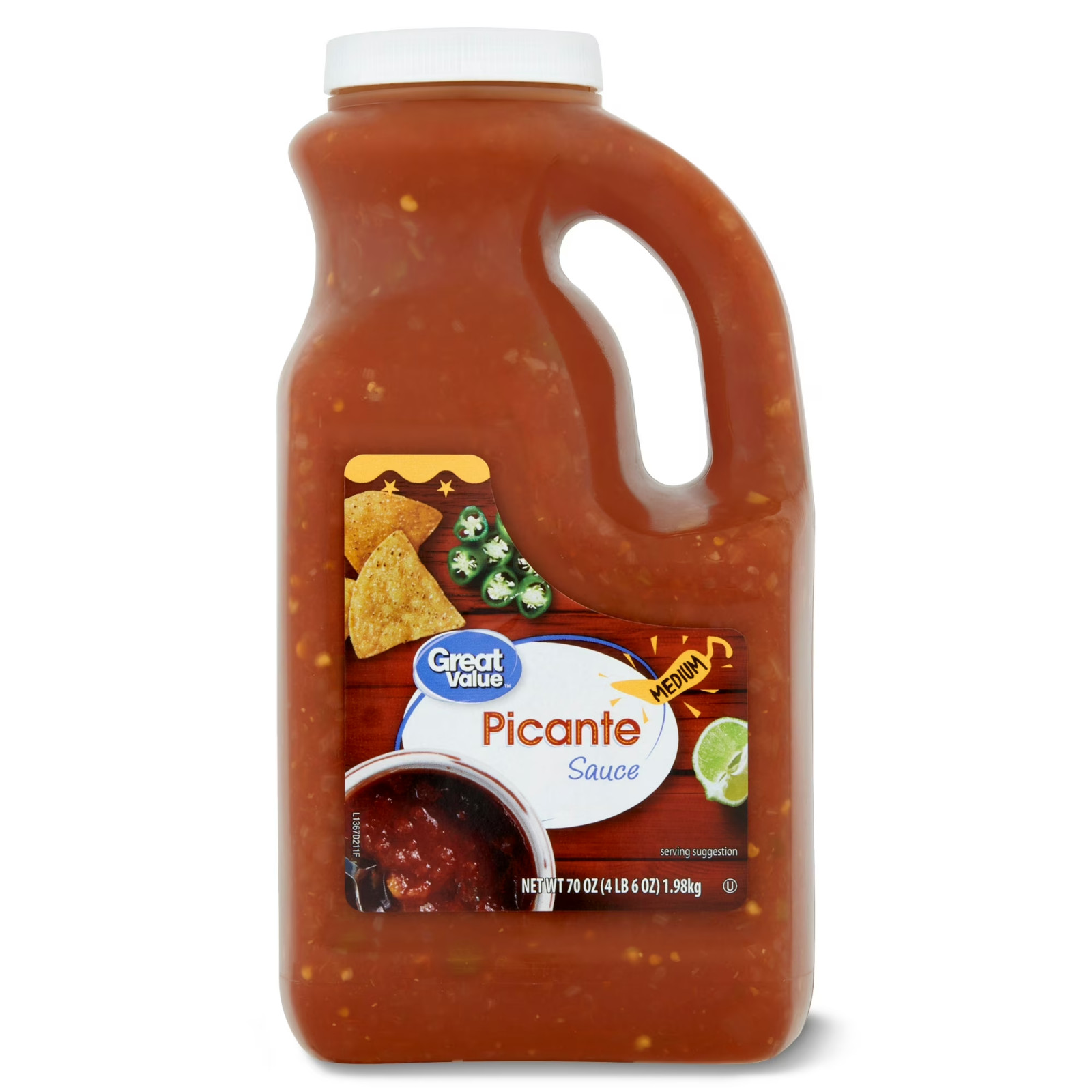 Great Value Medium Picante Sauce, 70 oz