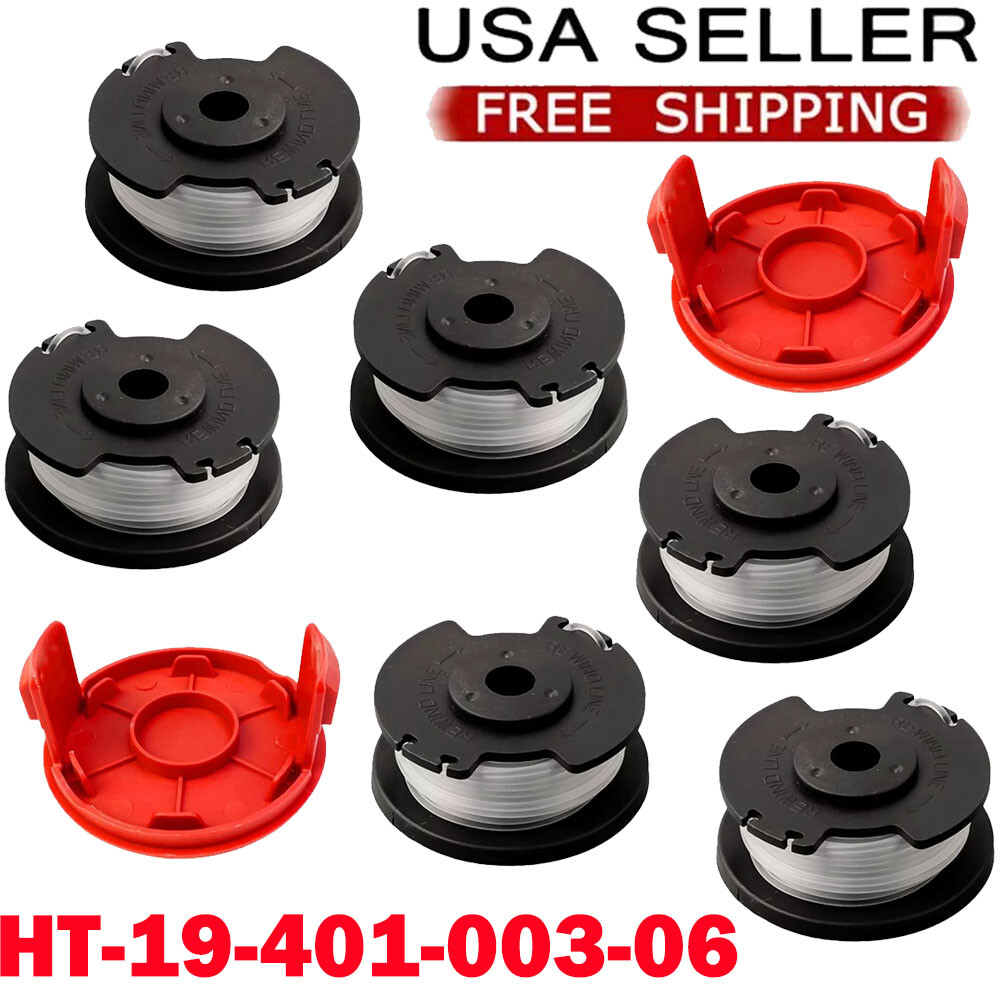 8X For Hyper Tough Spool Trimmer Line 1.6mm + Cap Cover HT19-401-003-06 Set NEW
