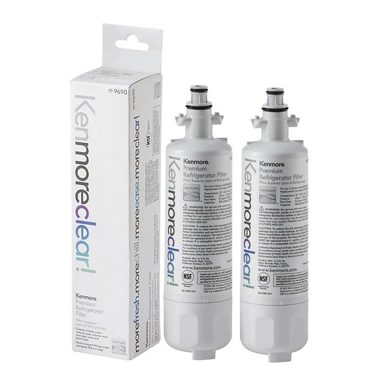 NEW 2PACK KenmoreClear 46-9690 Refrigerator Water Filter Kenmore Clear FAST SHIP