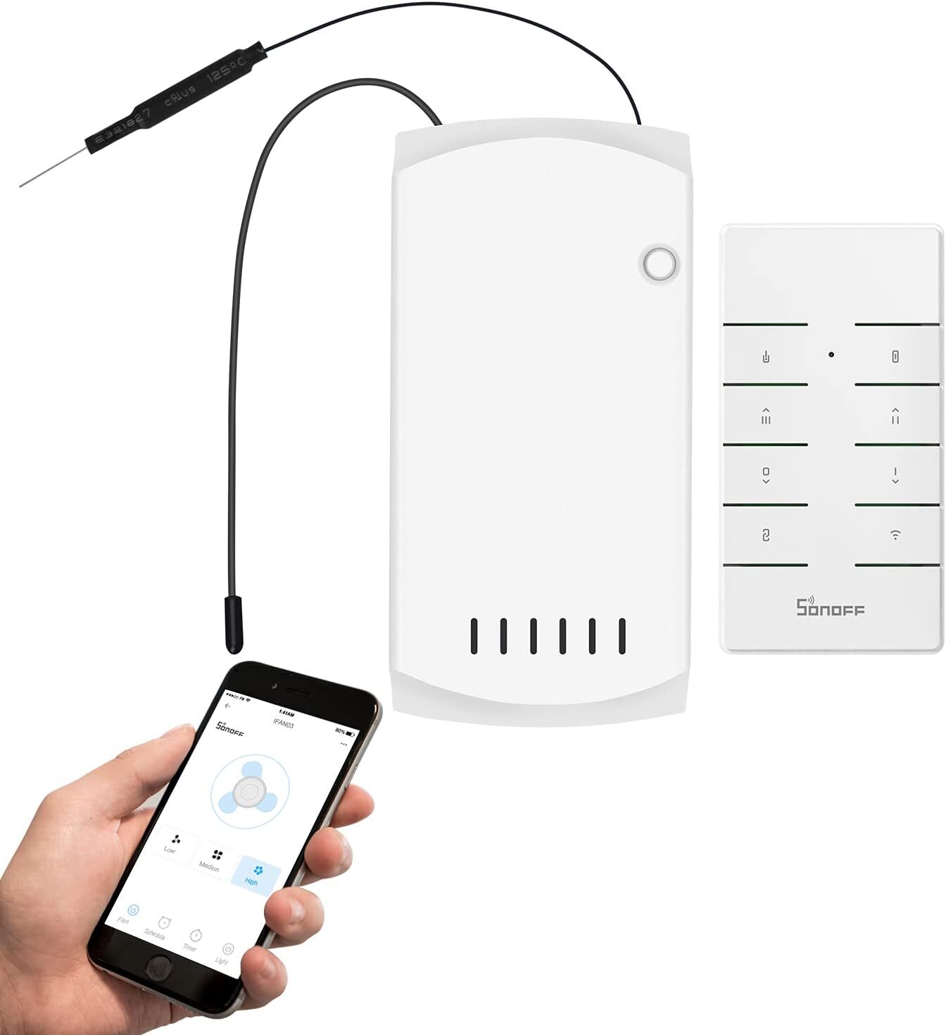 SONOFF Wi-Fi Smart Ceiling Fan Light Switch Controller 433MHz RF Remote Control