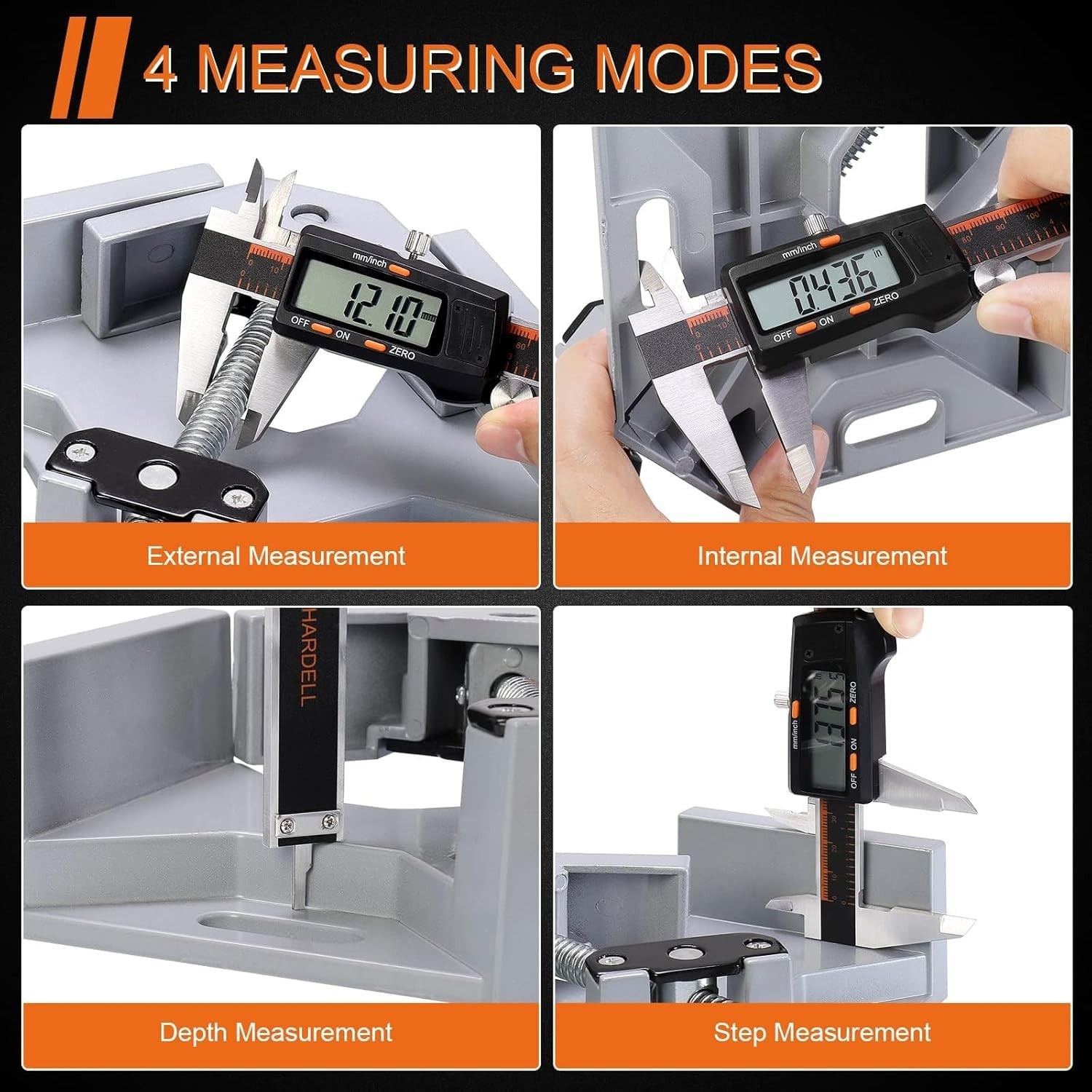 6 Inch Digital Caliper with Large LCD Screen, Auto-Off, Inch/Millimeter Conversi