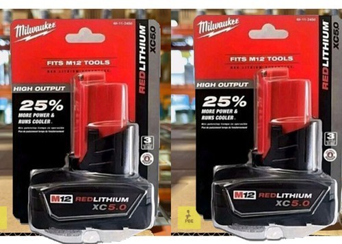 Milwaukee M12 REDLITHIUM XC5.0 12V Li-Ion 5.0Ah Battery 48-11-2450