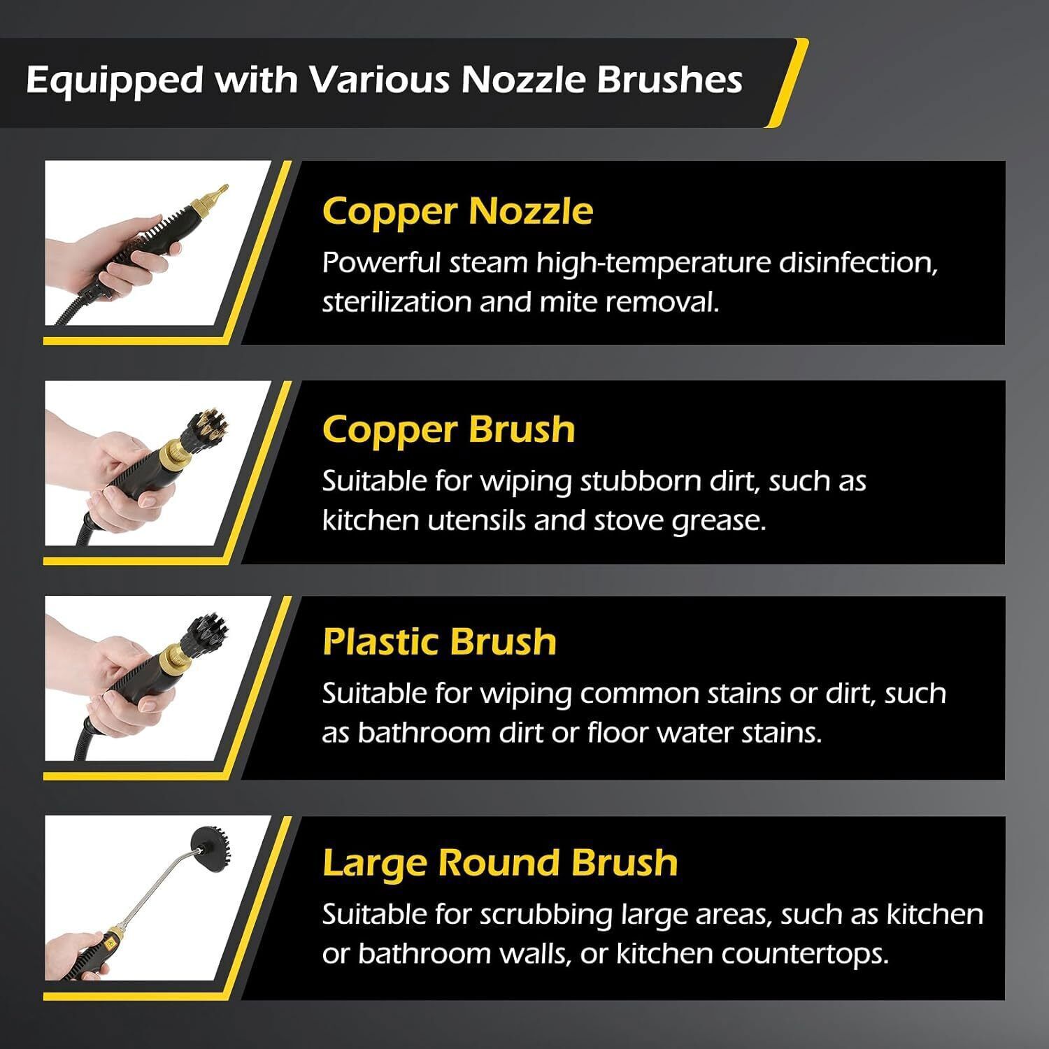 2500W Handheld Car Detailing Cleaning Machine High Temp Steam Cleaner Household