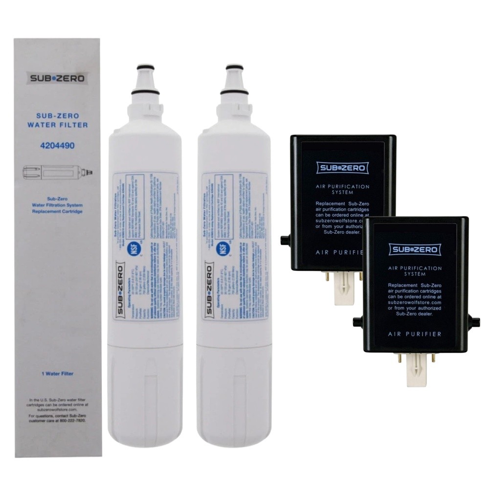 2x Sub-Zero 4204490 Water Filter and Air Cartridge-7042798 Combo Pack