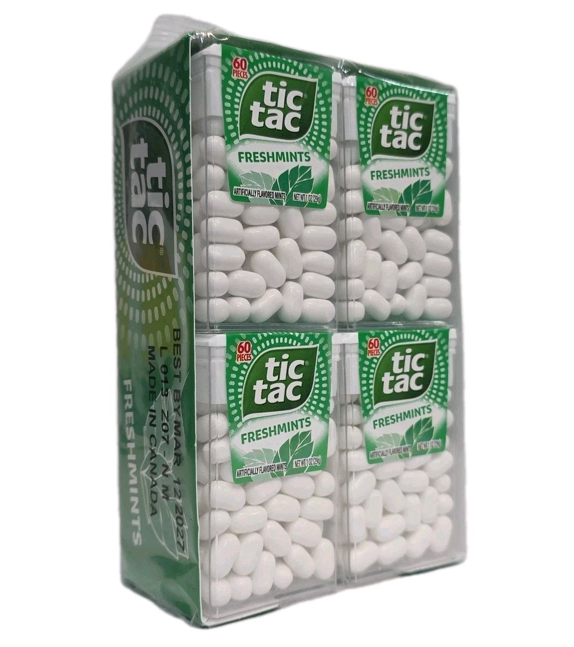 Tic Tac Freshmint Pocket-Sized Mints, 12 Pack 1 oz Each, Free Shipping Exp:2027