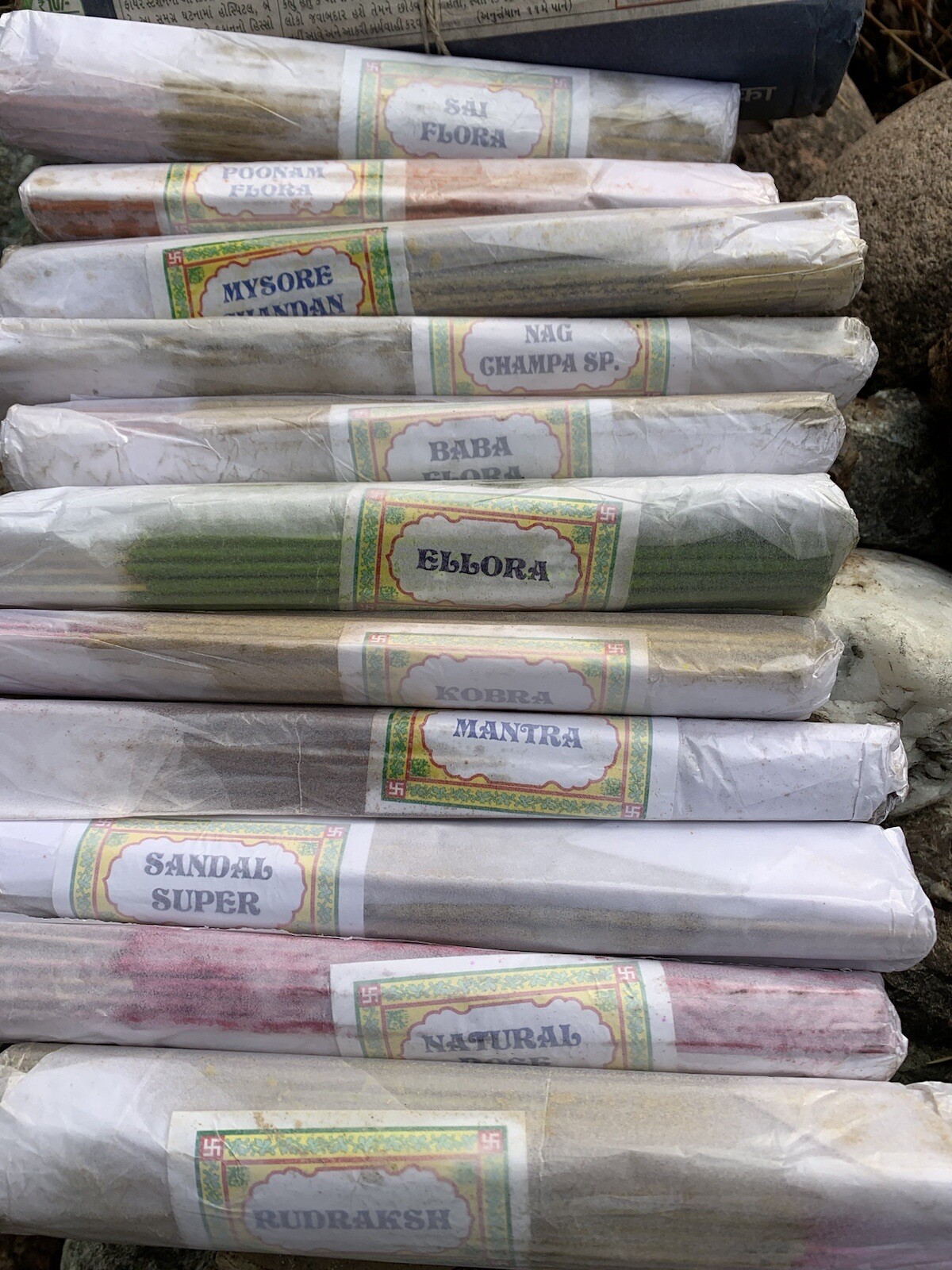 Pushkar Temple Incense from India Handrolled 100 grams from Rajasthan India