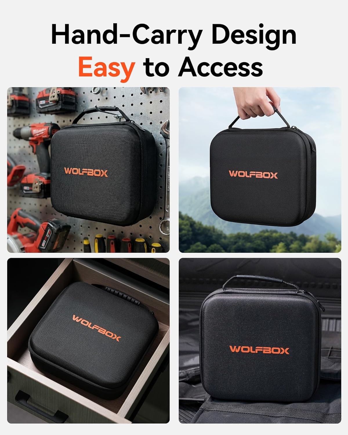 WOLFBOX Hard Case for MF50 Air Duster Shockproof Storage Bag