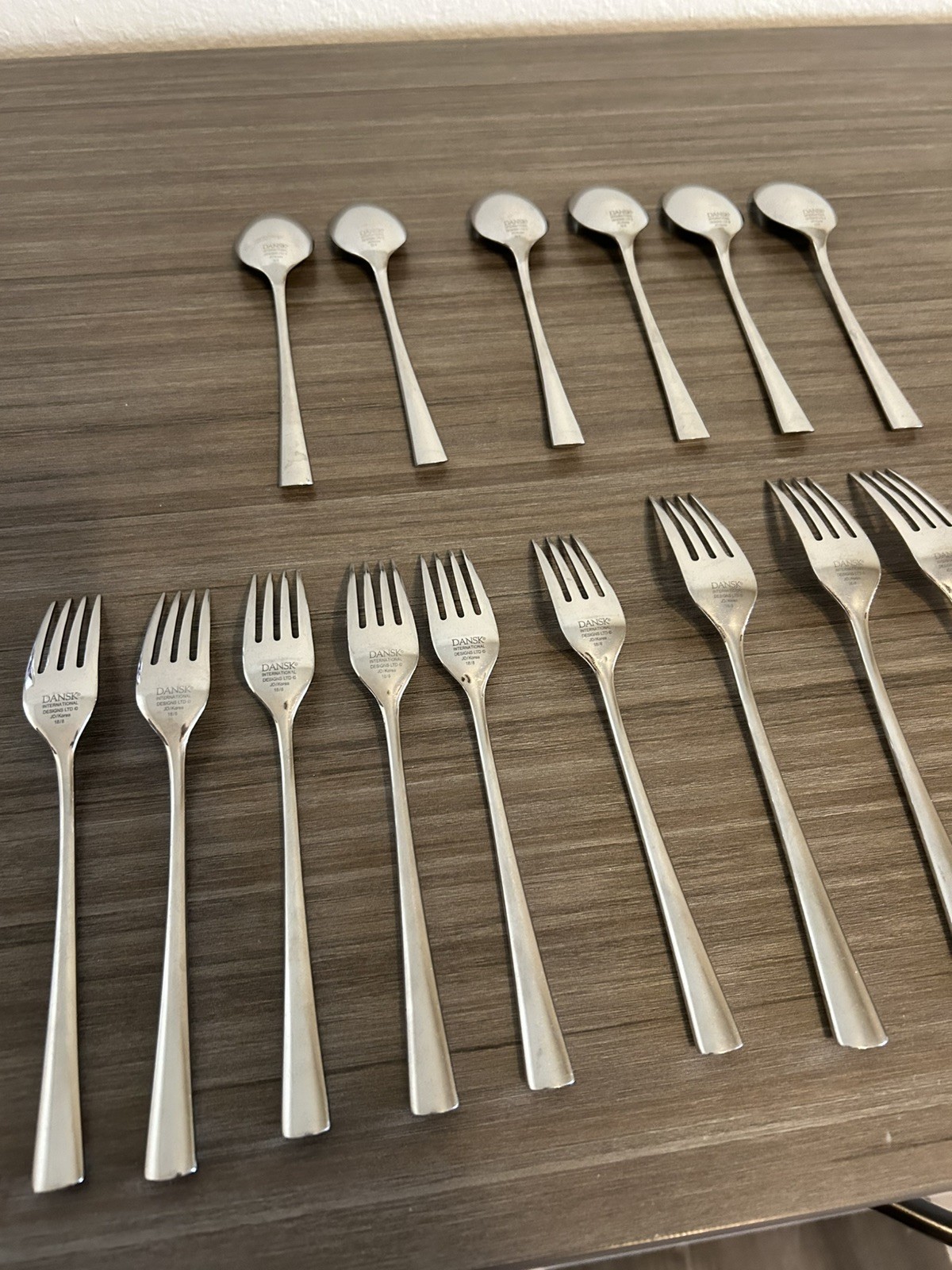 DANSK International Stainless steel BISTRO CAFE 17PC flatware set CLEAN