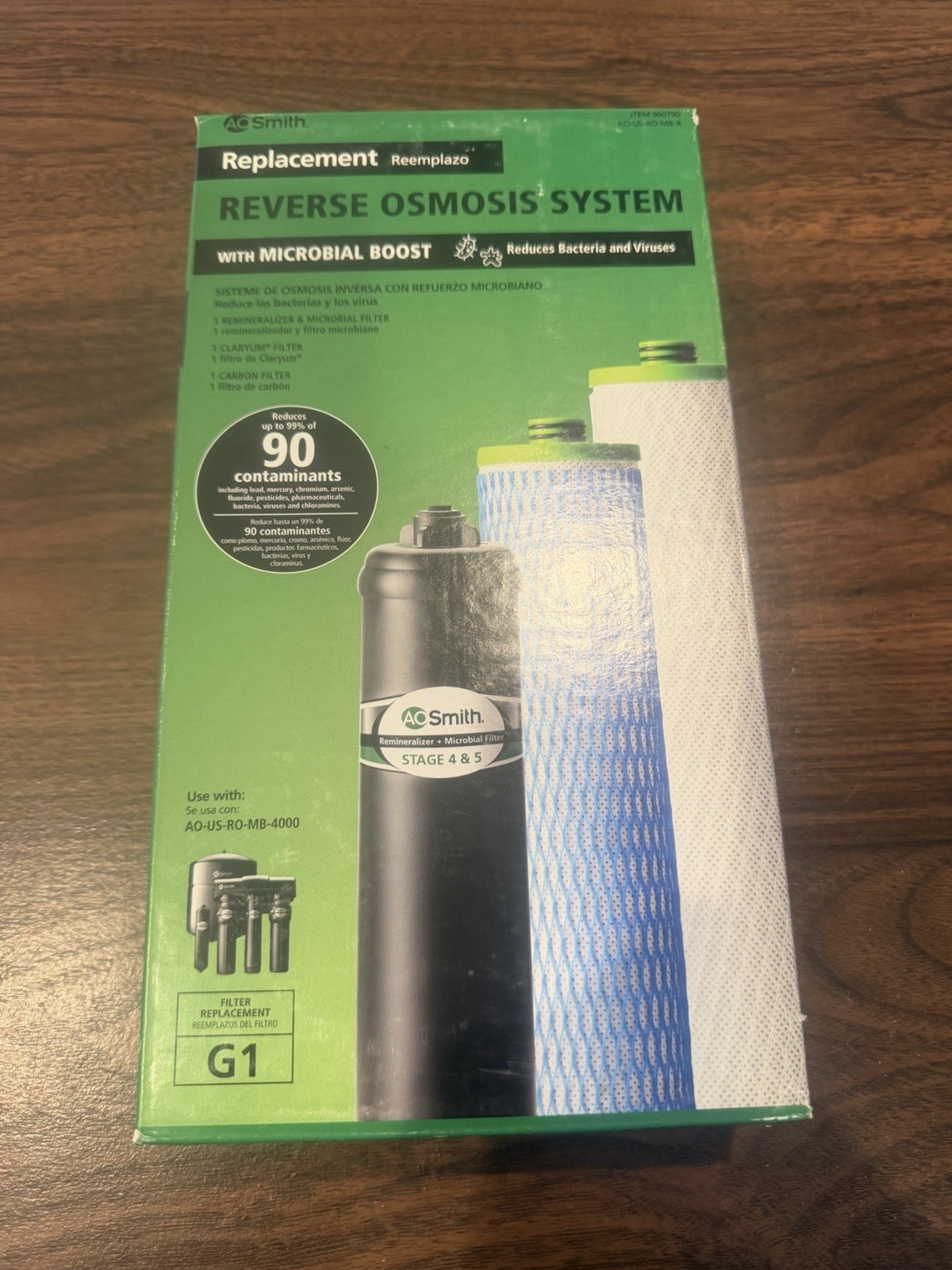 A.O. SMITH Reverse Osmosis System Replacement Filter Set