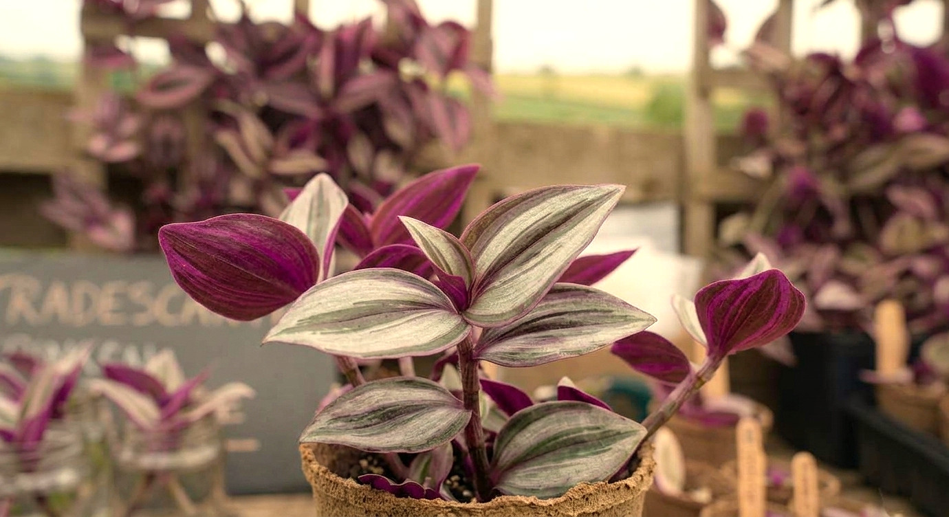 5 ROOTED Tradescantia Zebrina Wandering Jew Plant Cuttings Purple plant