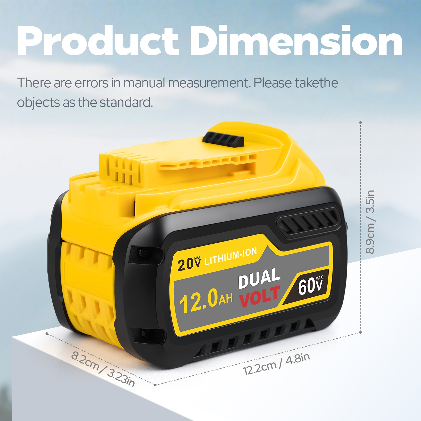 12Ah Battery For Dewalt FLEXVOLT 20V 60V MAX DCB206 DCB609 DCB606 DCB612 DCB204