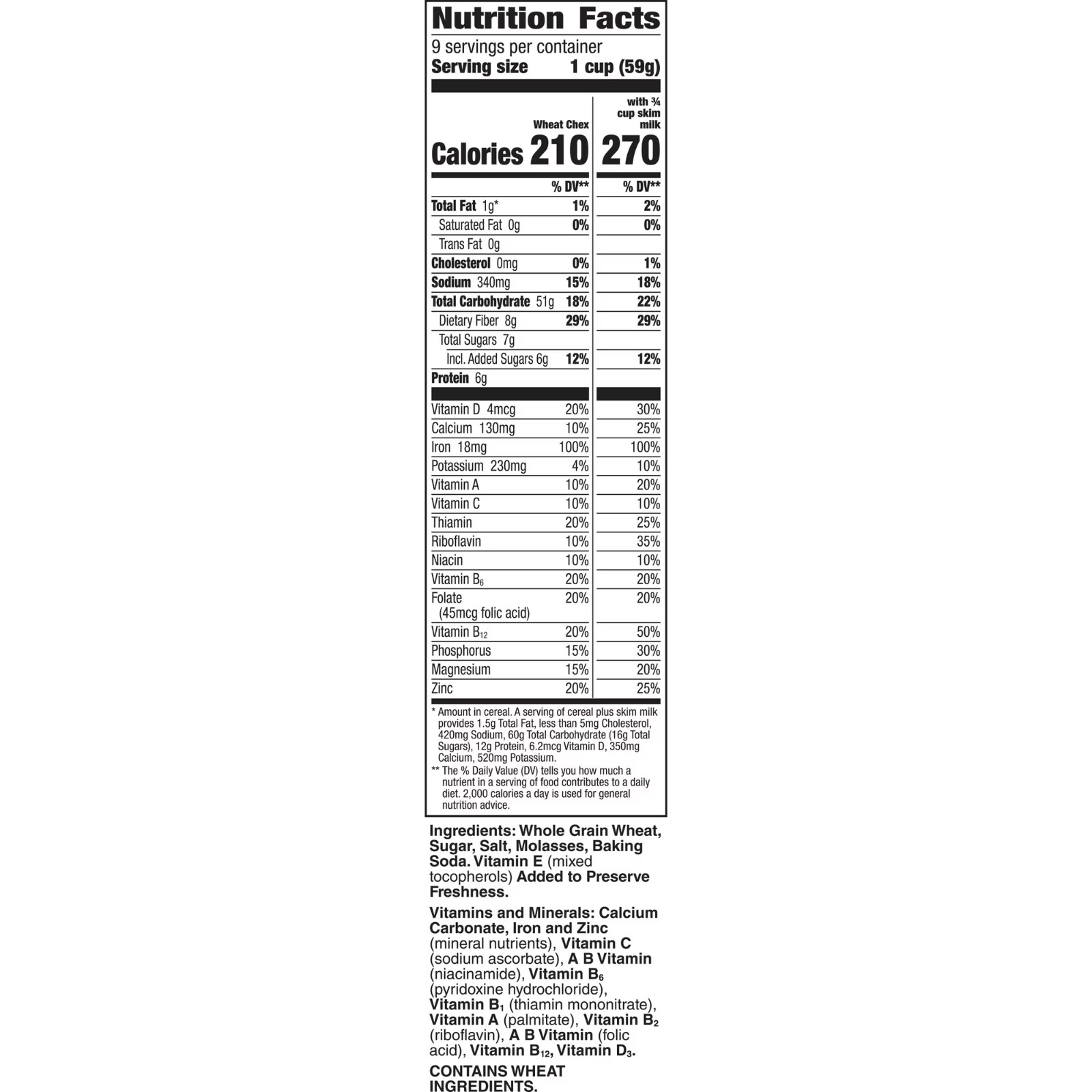 Wheat Chex Breakfast Cereal, Homemade Chex Mix Ingredient, Family Size, 19 oz