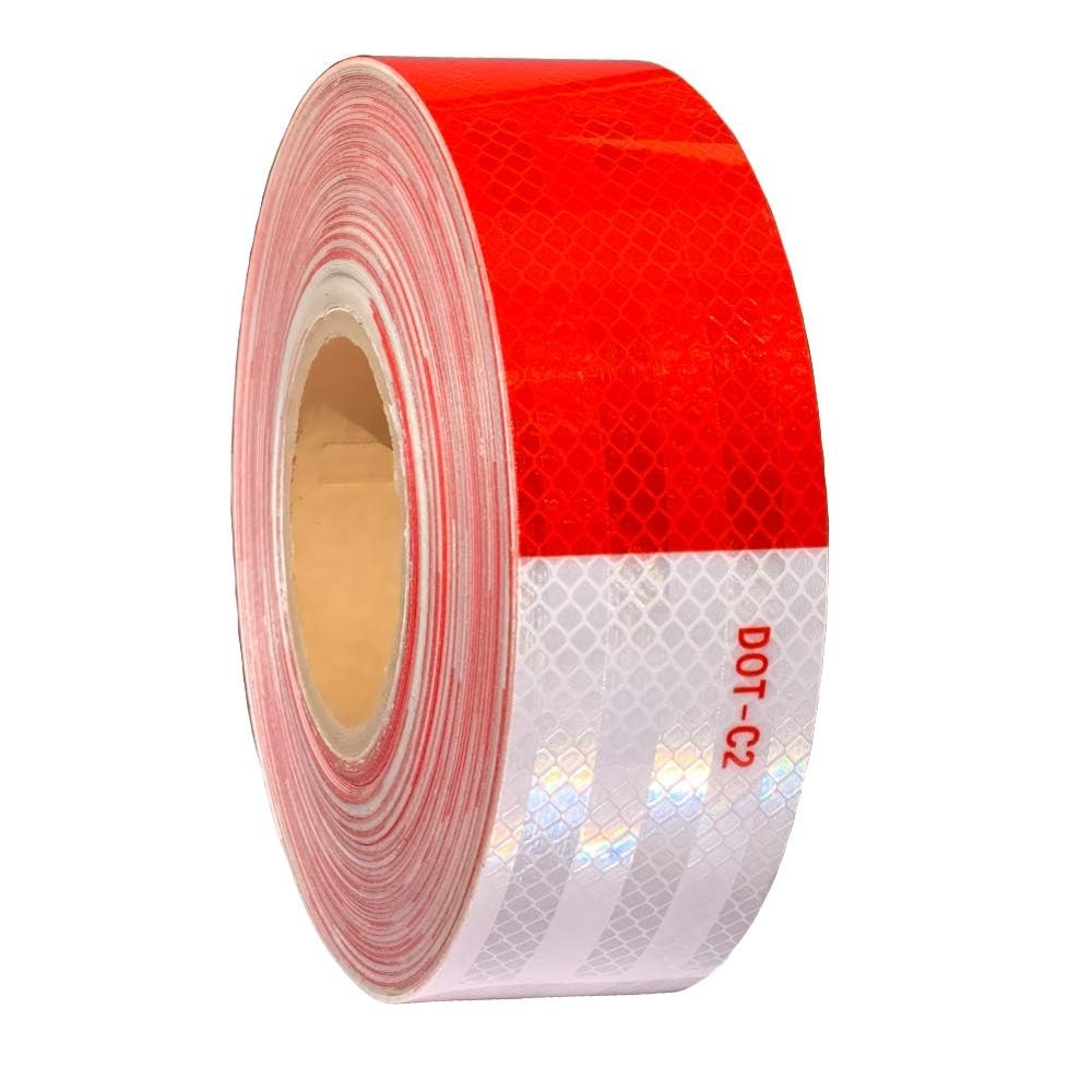 WAENLIR 2 inch x 30 Feet Dot Reflective Tape Outdoor Waterproof 30FT, White