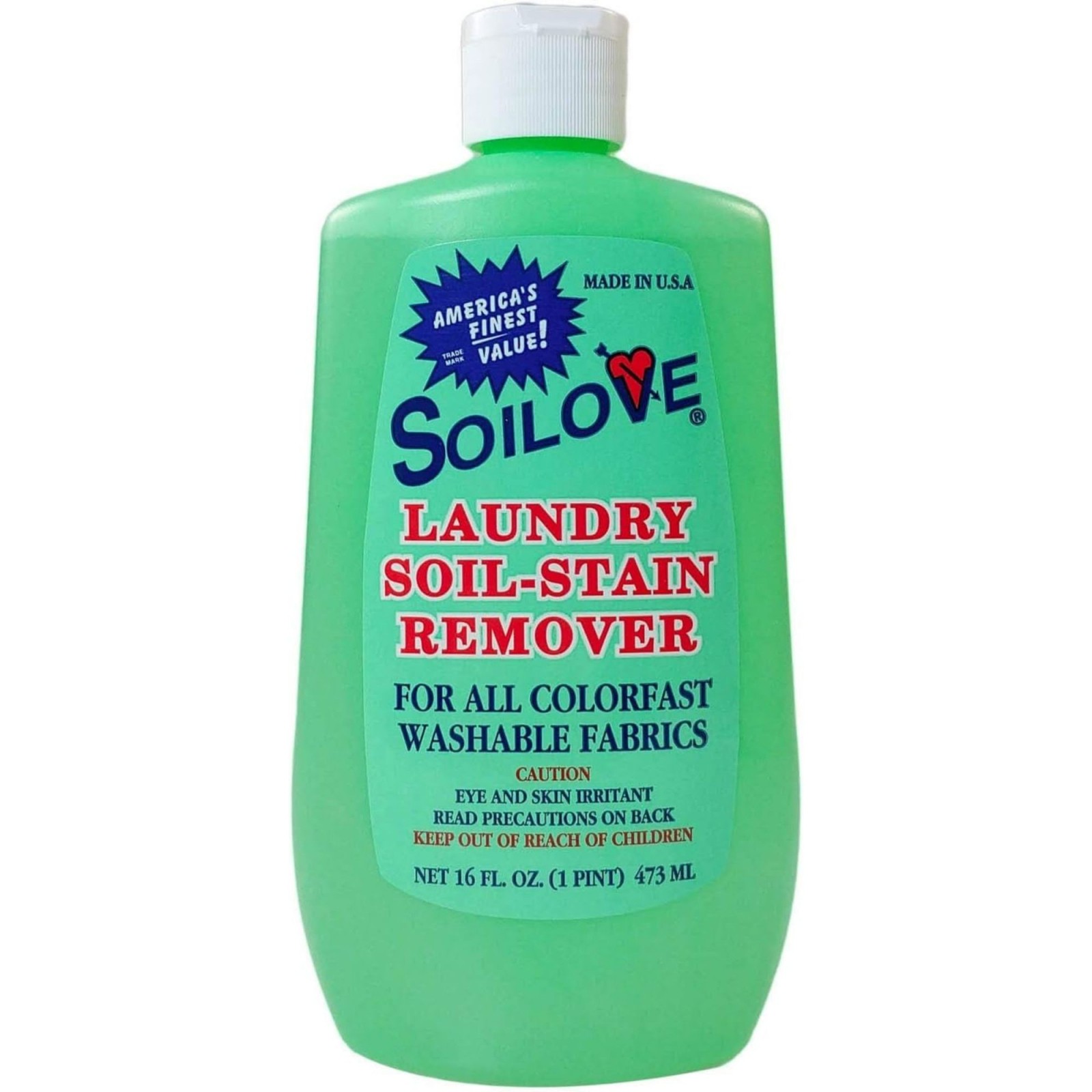 Soilove Laundry Soil Stain Remover All Colorfast Washable Fabrics (Many Sizes)