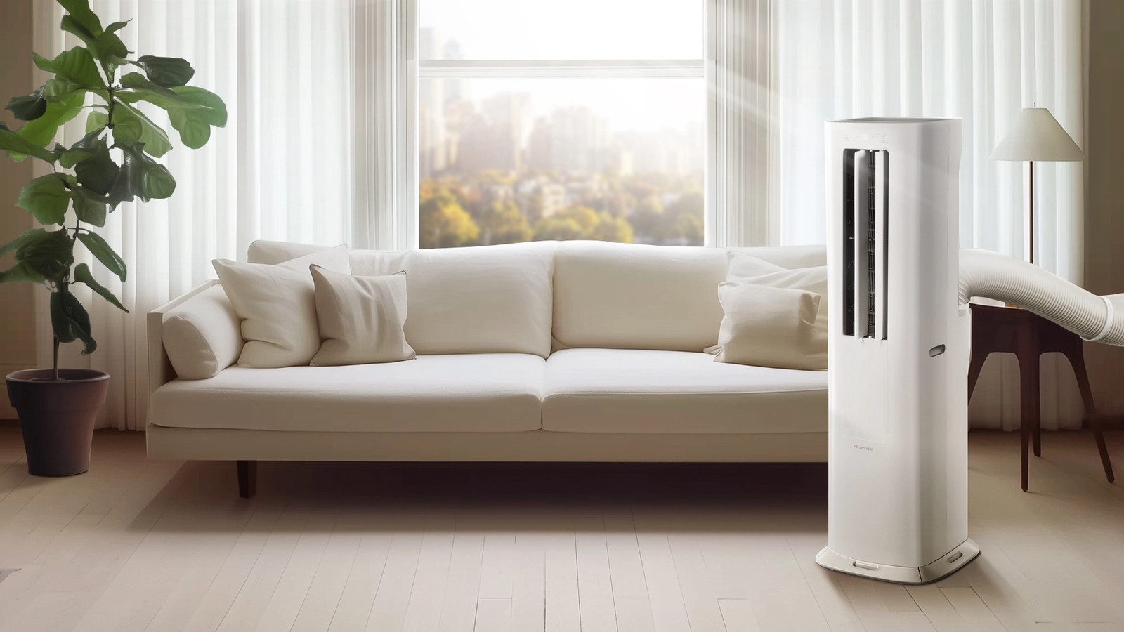 Hisense 8000 BTU 350 Sq. Ft. w/ Inverter, Dual Hose Portable Tower Air Condition