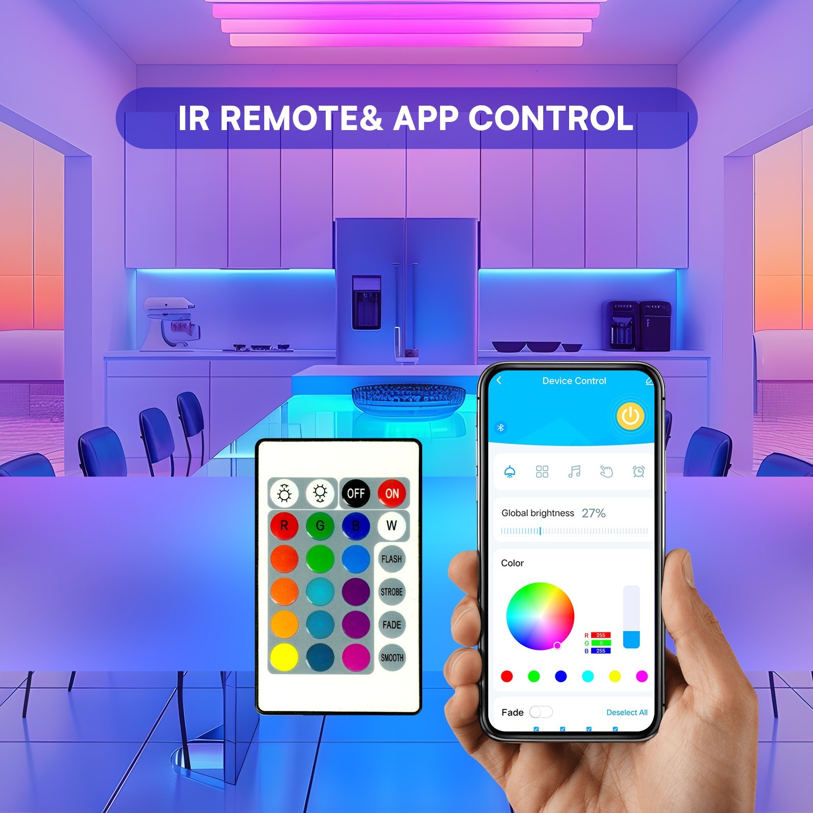 TJOY LED Strip Lights, Smart Light with App Remote Control, RGB LED Lights for