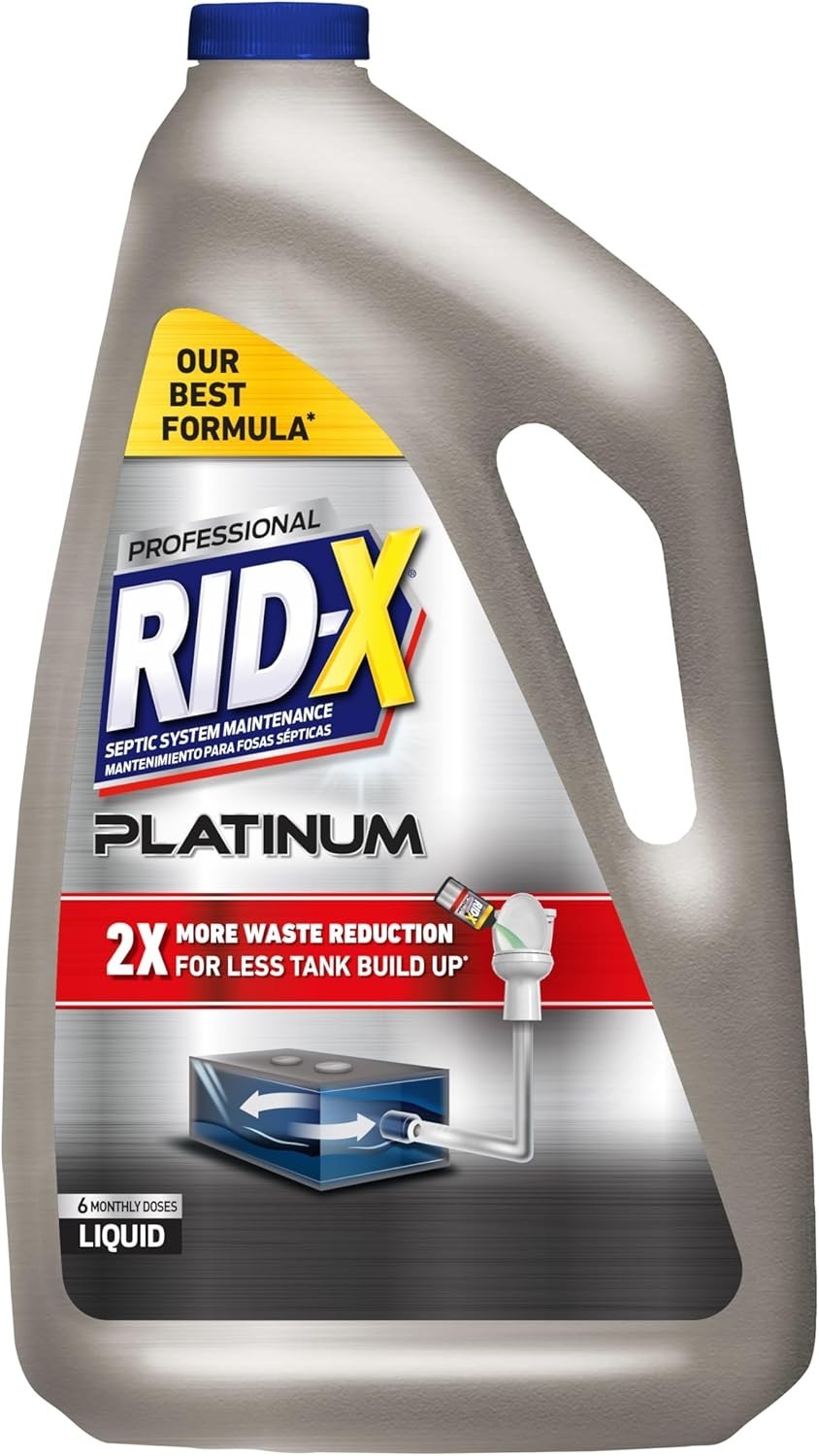 RID-X Septic Tank Treatment Platinum Liquid 6 Month Supply – Our Best Formula