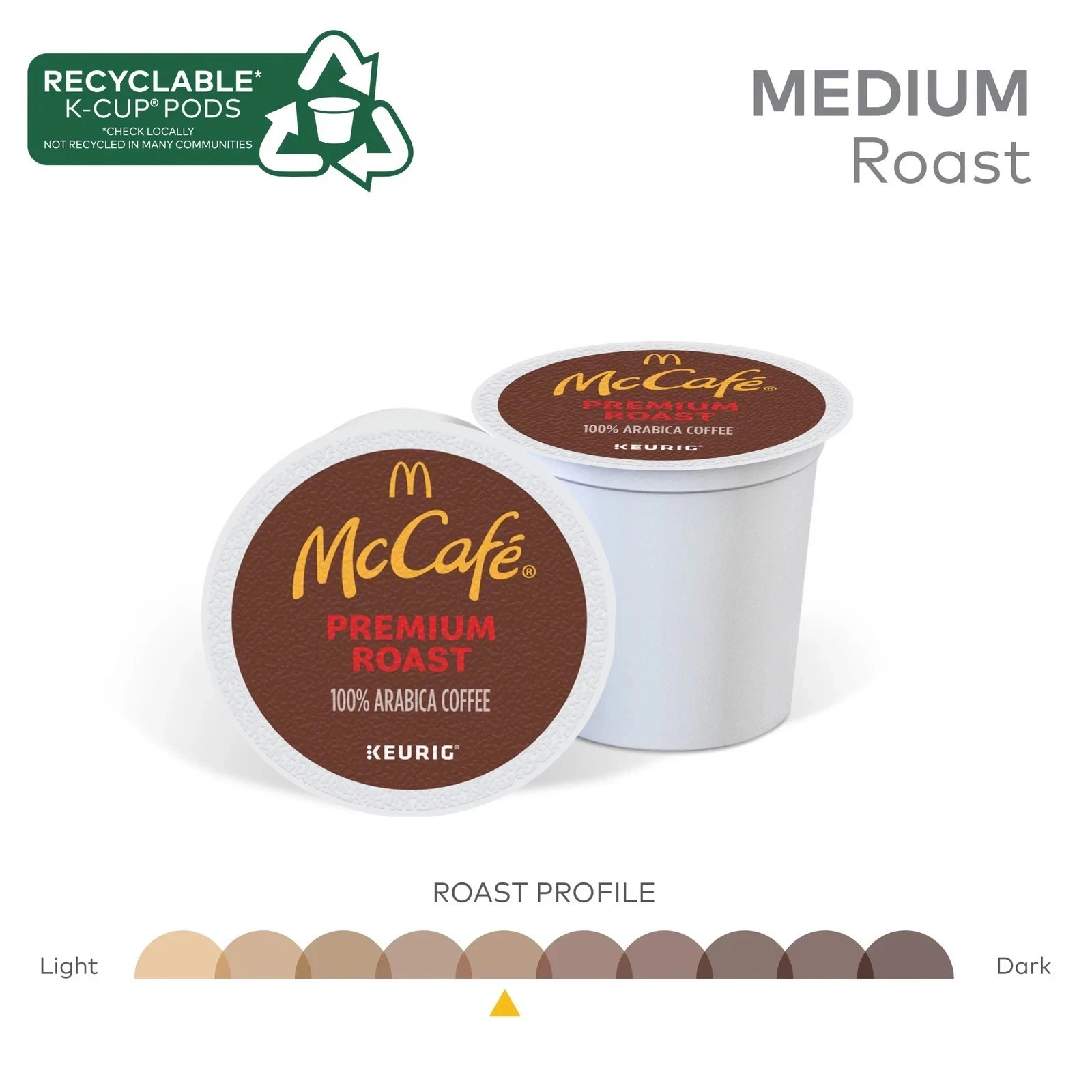 McCafe, Premium Roast Coffee, Keurig Single Serve K-Cup Pods, 96 Count