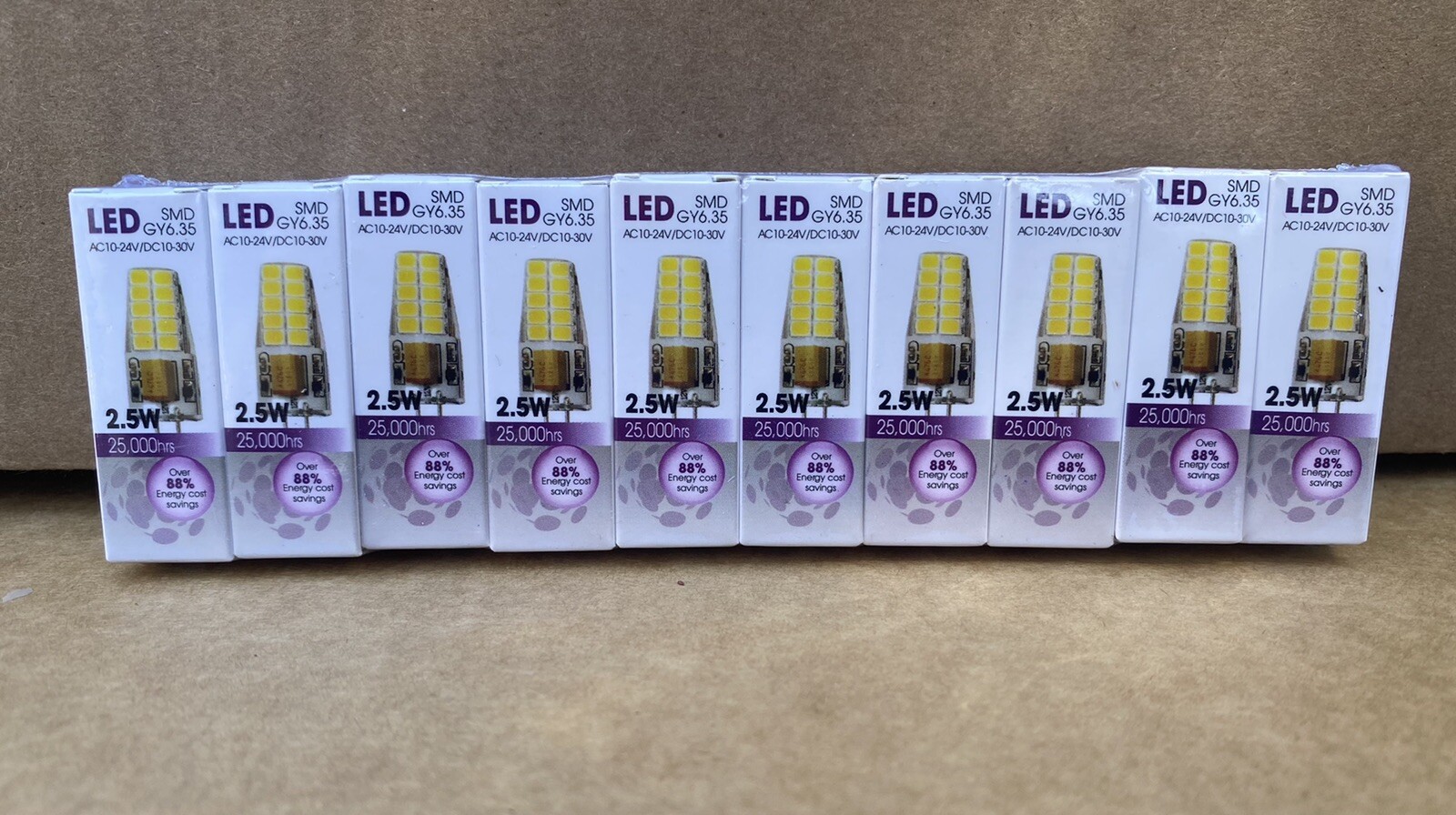 10 – GY6.35 GX6.35 LED SMD Bulb 2.5W Light Lamp White 6500K GY 6.35 AC10-24V