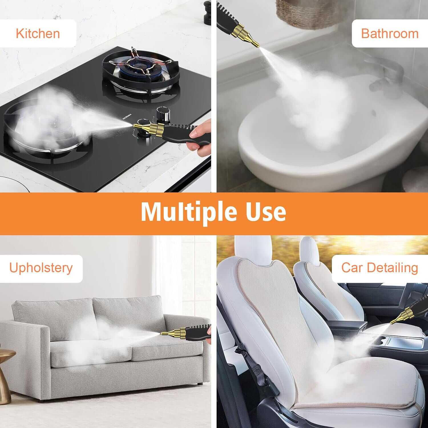 2500W Handheld Car Detailing Cleaning Machine High Temp Steam Cleaner Household