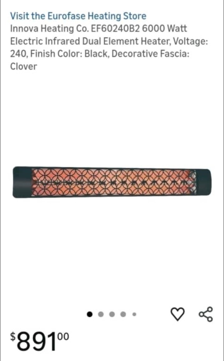 6000W Infrared Electric Wall Heater 240V – Garage Shop Commercial Heater